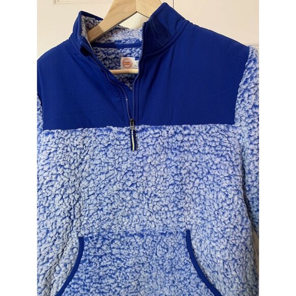 New‎ Wonder Nation Sherpa Pullover 1/4 Zip Kids Sz XXL 18 Blue Soft NWT - Picture 3 of 8